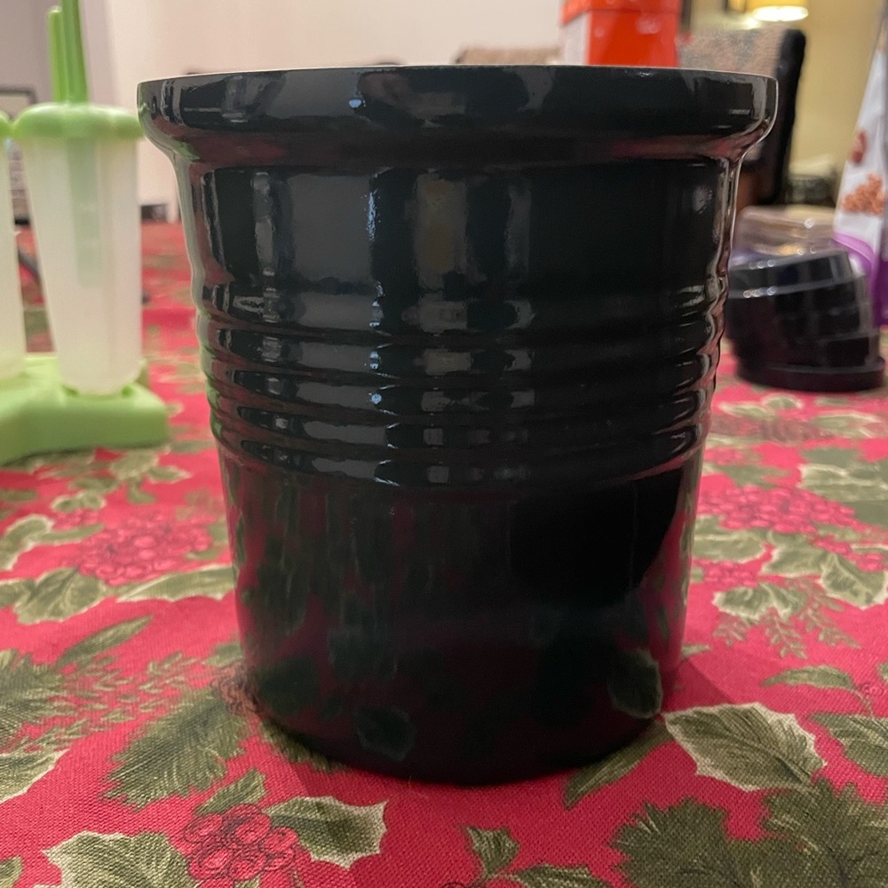 Pampered Chef Utensil Jar- dark green